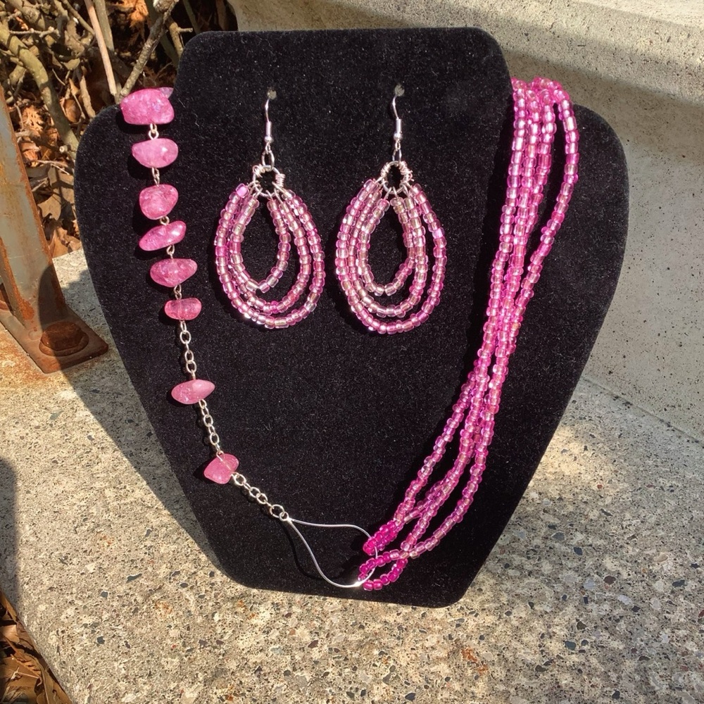 Handmade Necklace and Earrings Set